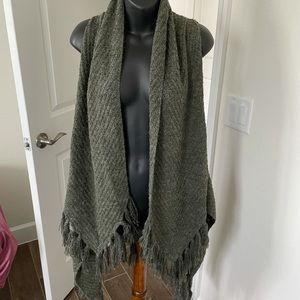 Janice apparel soft sweater vest in Olive Green. Substantial weight for warmth